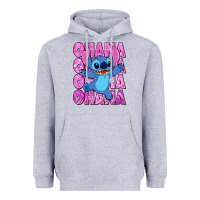 Heather Grey ohana stitch Heavyweight Hoodie - Zillion Design Studio