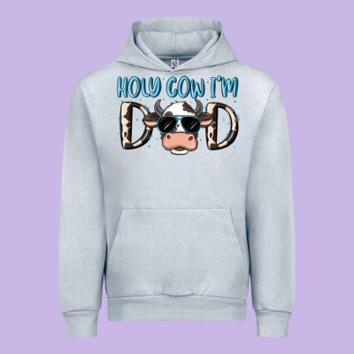 Holy Cow I'm Dad Urban Hoodie Designed By Maliassmallbusiness