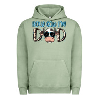 Pigment Oil Green holy cow i'm dad Urban Hoodie - MaliasSmallBusiness