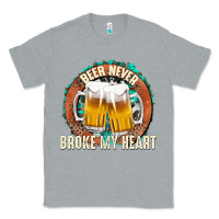 Heather Grey beer never broke my heart Classic Tee - texasbilliewilder