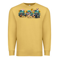 Antique Gold western farm trucks farm animals Premium Sweatshirt - FaDigitalArtStudio