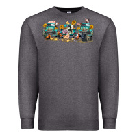 Charcoal Heather western farm trucks farm animals Premium Sweatshirt - FaDigitalArtStudio