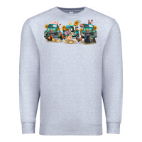 Heather Grey western farm trucks farm animals Premium Sweatshirt - FaDigitalArtStudio