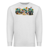 Oatmeal Heather western farm trucks farm animals Premium Sweatshirt - FaDigitalArtStudio