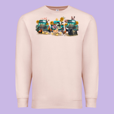 Western Farm Trucks Farm Animals Premium Sweatshirt Designed By Fadigitalartstudio