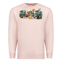Pale Pink western farm trucks farm animals Premium Sweatshirt - FaDigitalArtStudio