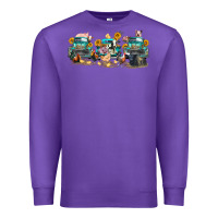 Purple western farm trucks farm animals Premium Sweatshirt - FaDigitalArtStudio