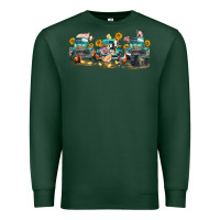Sports Green western farm trucks farm animals Premium Sweatshirt - FaDigitalArtStudio