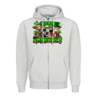 Dove Grey St Patricks Day Lucky Heifers Zipper Hoodie - RanaPortraitStore