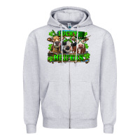 Heather Grey St Patricks Day Lucky Heifers Zipper Hoodie - RanaPortraitStore