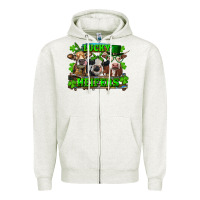 Oatmeal Heather St Patricks Day Lucky Heifers Zipper Hoodie - RanaPortraitStore