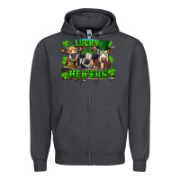 Smoke St Patricks Day Lucky Heifers Zipper Hoodie - RanaPortraitStore