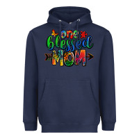 Navy one blessed mom autism Heavyweight Hoodie - Zillion Design Studio