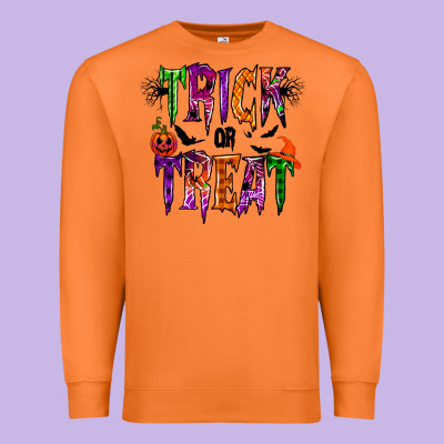 Trick Or Treat Premium Sweatshirt Designed By Racoondesign