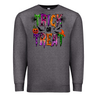 Charcoal Heather trick or treat Premium Sweatshirt - RacoonDesign