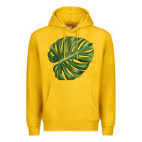 Lemon Monstera Leaf Premium Hoodie - LillyAllenDesigns