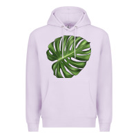 Lilac Monstera Leaf Premium Hoodie - LillyAllenDesigns