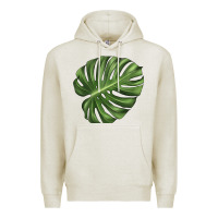 Oatmeal Heather Monstera Leaf Premium Hoodie - LillyAllenDesigns