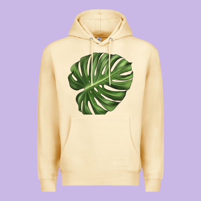 Monstera Leaf Premium Hoodie Designed By Lillyallendesigns