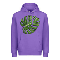 Purple Monstera Leaf Premium Hoodie - LillyAllenDesigns
