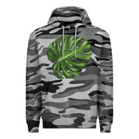 Slate Camo Monstera Leaf Premium Hoodie - LillyAllenDesigns