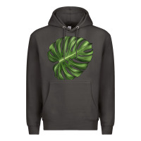 Smoke Monstera Leaf Premium Hoodie - LillyAllenDesigns