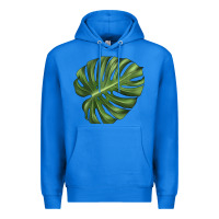 True Royal Monstera Leaf Premium Hoodie - LillyAllenDesigns