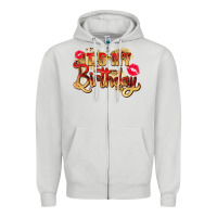 Dove Grey it's my birthday Zipper Hoodie - Zillion Design Studio