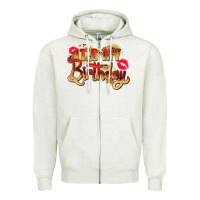 Oatmeal Heather it's my birthday Zipper Hoodie - Zillion Design Studio