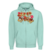 Seafoam it's my birthday Zipper Hoodie - Zillion Design Studio