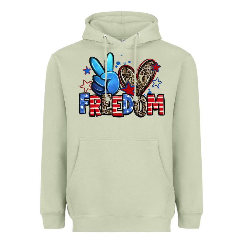 Peace Love Freedom Heavyweight Hoodie by Zillion Design Studio | Teevron