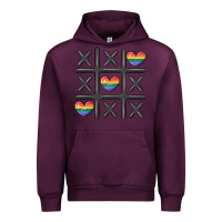 Mauve Wine pride tic tac toe Urban Hoodie - MaliasSmallBusiness