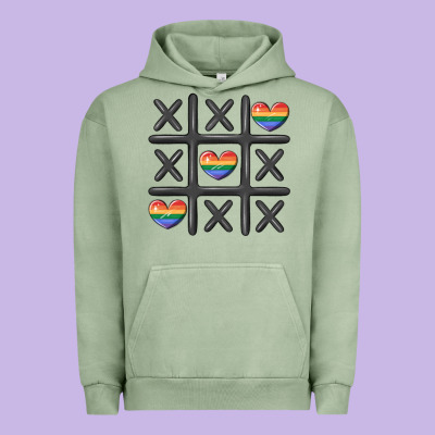 Pride Tic Tac Toe Urban Hoodie Designed By Maliassmallbusiness