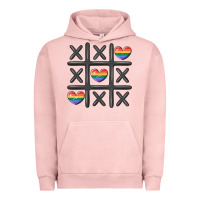 Pigment Salmon pride tic tac toe Urban Hoodie - MaliasSmallBusiness