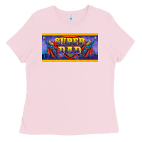 Bubblegum Pink super dad Ladies Tee - BarkalooDesign