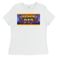 White super dad Ladies Tee - BarkalooDesign