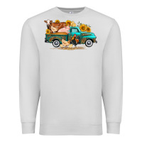 Dove Grey western farm truck farm animals Premium Sweatshirt - FaDigitalArtStudio