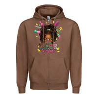 Chestnut afro locs hair stylist messy bun tbw Zipper Hoodie - texasbilliewilder