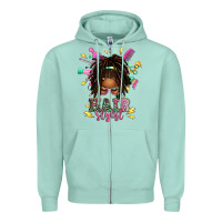 Afro Locs Hair Stylist Messy Bun Tbw Zipper Hoodie | Teevron