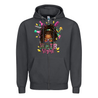 Smoke afro locs hair stylist messy bun tbw Zipper Hoodie - texasbilliewilder