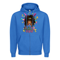 True Royal afro locs hair stylist messy bun tbw Zipper Hoodie - texasbilliewilder