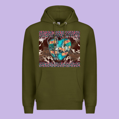 Western Nurse Stethoscope Pink Leopard Premium Hoodie Designed By Barkaloodesign