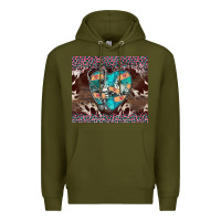 Army Green western nurse stethoscope pink leopard Premium Hoodie - BarkalooDesign