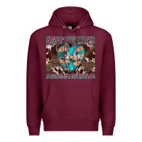 Burgundy western nurse stethoscope pink leopard Premium Hoodie - BarkalooDesign