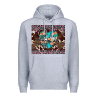 Heather Grey western nurse stethoscope pink leopard Premium Hoodie - BarkalooDesign