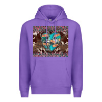 Purple western nurse stethoscope pink leopard Premium Hoodie - BarkalooDesign