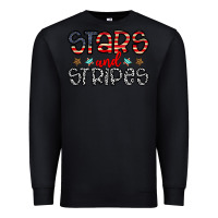 Black stars and stripes Premium Sweatshirt - CowhideDigitalArt