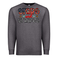 Charcoal Heather stars and stripes Premium Sweatshirt - CowhideDigitalArt