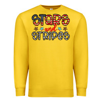 Lemon stars and stripes Premium Sweatshirt - CowhideDigitalArt
