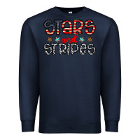 Navy stars and stripes Premium Sweatshirt - CowhideDigitalArt